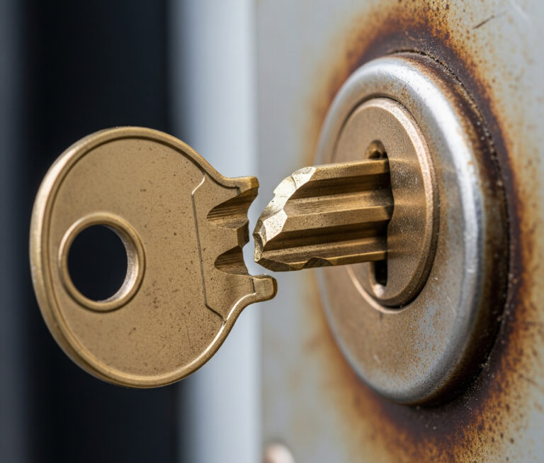 clé cassée dans une serrure